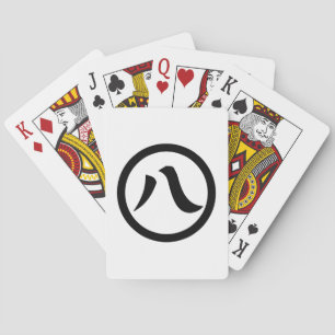 Baraja De Cartas Número kanji ocho, en círculo