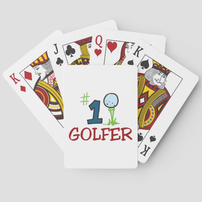 Baraja De Cartas Número uno de golfistas (Reverso)