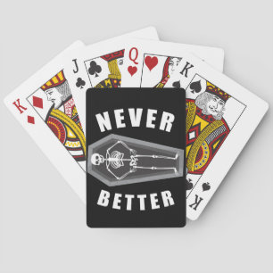 Baraja De Cartas Nunca Mejor Muerto Por Dentro Esqueleto Halloween