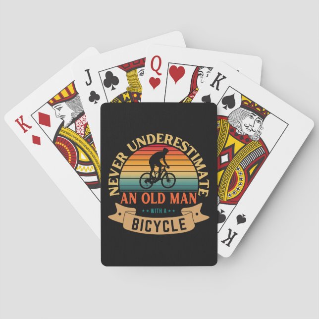 Baraja De Cartas Nunca subestimes a un anciano con una (Reverso)