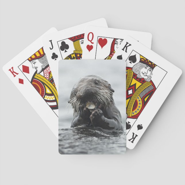 Baraja De Cartas Nutria de mar adorable (Reverso)