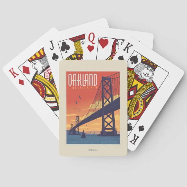 Baraja De Cartas Oakland, California (Reverso)