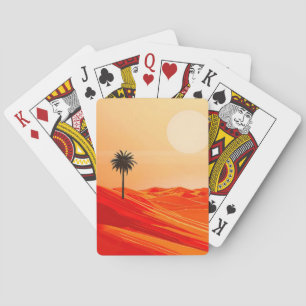 Baraja De Cartas Oasis minimalista del desierto de verano