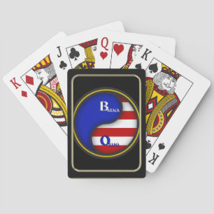 Baraja De Cartas Obama YinYang Black Frame Bicycle® Play