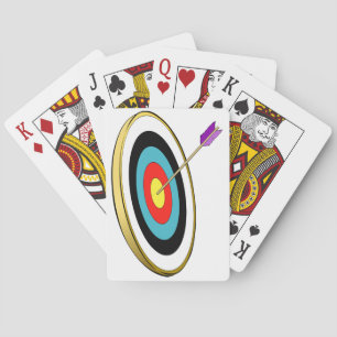 Baraja De Cartas Objetivo de tiro con arco de toros con centro de p