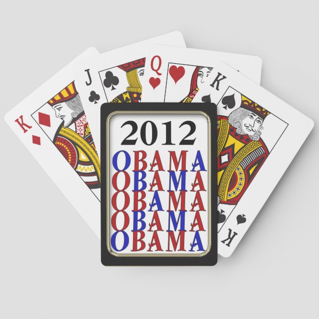 Baraja De Cartas Obra Black Frame Bicycle® de Obama 2012 (Reverso)