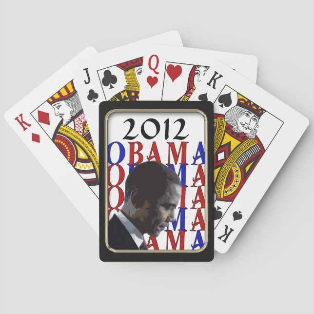 Baraja De Cartas Obra Black Frame Bicycle® de Obama 2012 (Reverso)