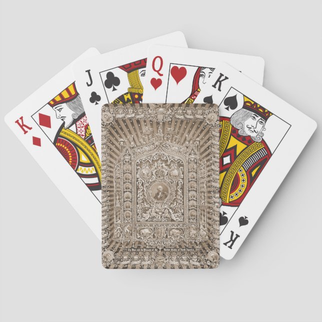 Baraja De Cartas Obra maestra nacional histórica 1876 (Reverso)