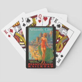 Baraja De Cartas Obras de arte antiguas de la belleza de la playa d