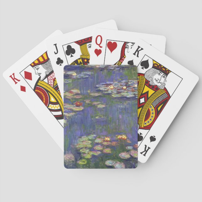 Baraja De Cartas Obras maestras de nenúfares de Monet (Reverso)