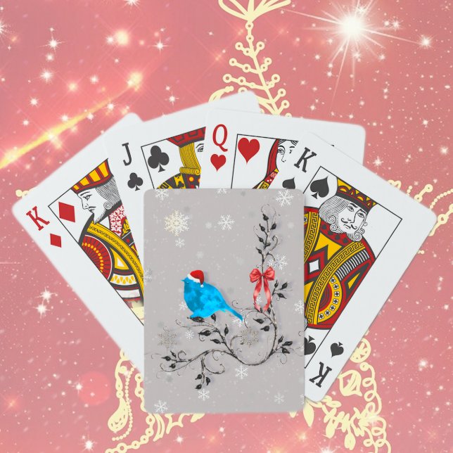 Baraja De Cartas Observando un copo de nieve pájaro azul (Subido por el creador)