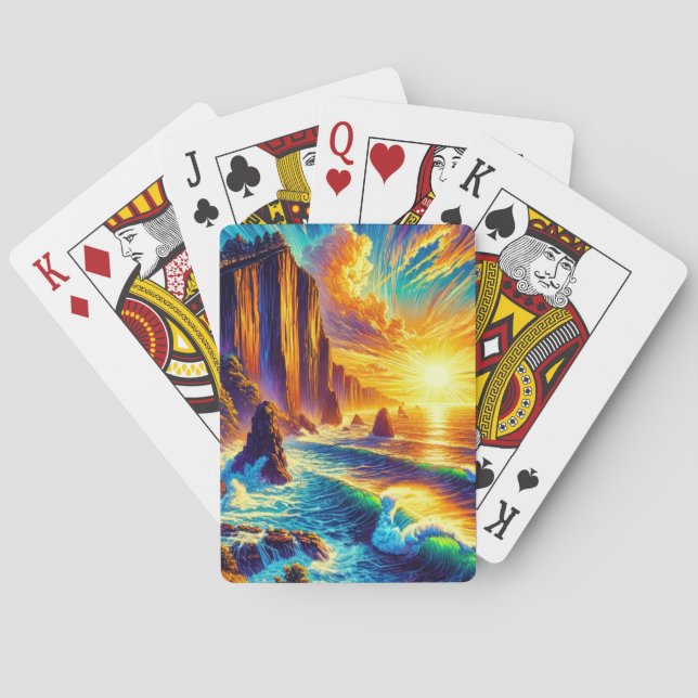 Baraja De Cartas Ocean Sunset (Reverso)