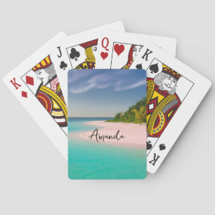 Baraja De Cartas Océano Acuamarina Playa Tropical Escénica