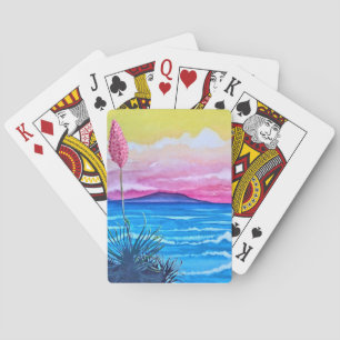 Baraja De Cartas Océano atardecer