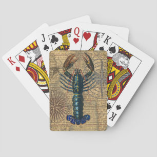 Baraja De Cartas Océano de mariscos de langosta