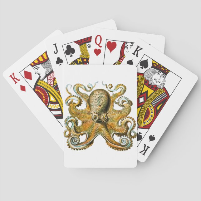 Baraja De Cartas Octopus Tentacles de la cosecha (Reverso)