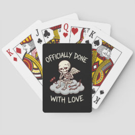 Baraja De Cartas Officially Done With Love Skeleton Cupid Design