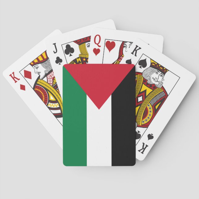 Baraja De Cartas oficialmente bandera del Estado de Palestina (Reverso)