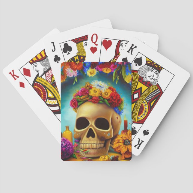 Baraja De Cartas Ofrendas del Día de Muertos (6) (Reverso)