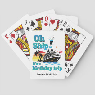 Baraja De Cartas ¡Oh Barco! Es un Viaje de Cumpleaños Personalizado