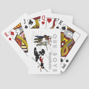 Baraja De Cartas OH CHICOS - Hombre en bicicleta golpea a un Funda-