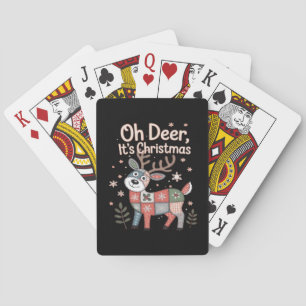 Baraja De Cartas Oh Ciervo Es Navidad Mini Cuadrados de Patchwork