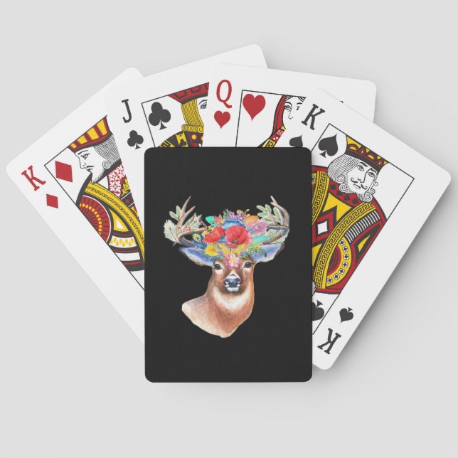 Baraja De Cartas Oh Ciervo Estilo Artístico Moderno  (Reverso)