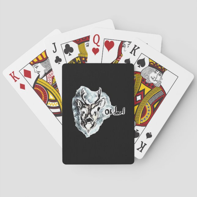 Baraja De Cartas Oh Ciervo Estilo Moderno Tendencia  (Reverso)