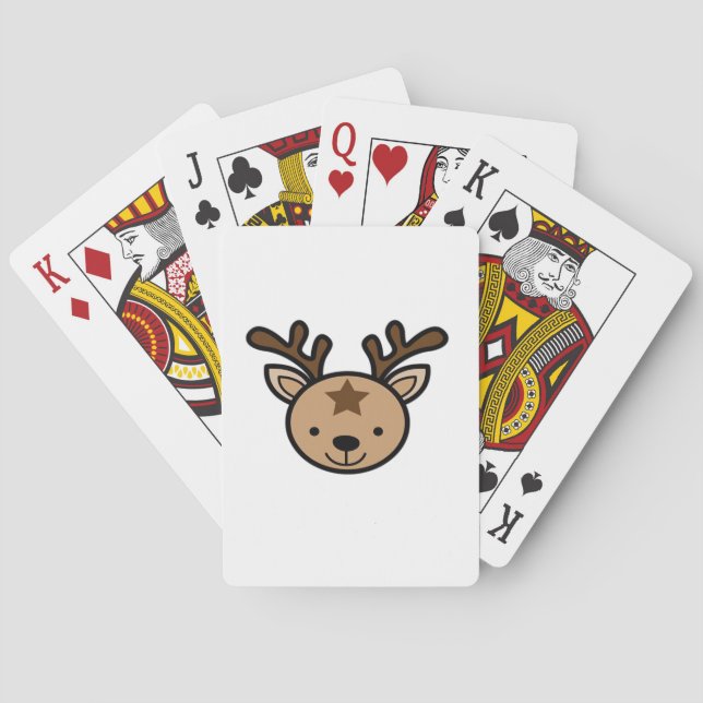 Baraja De Cartas Oh Cute Deer Minimal Design  (Reverso)