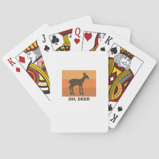 Baraja De Cartas Oh Deer Clásico Diseño Simple