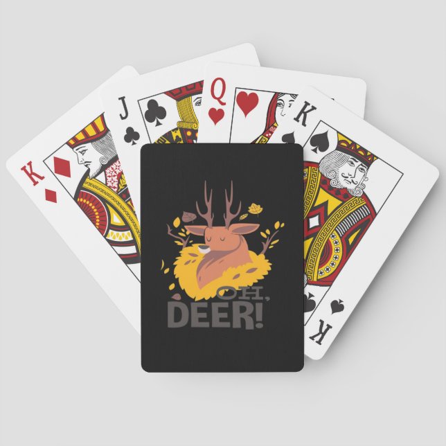 Baraja De Cartas Oh Deer Diseño Creativo  (Reverso)