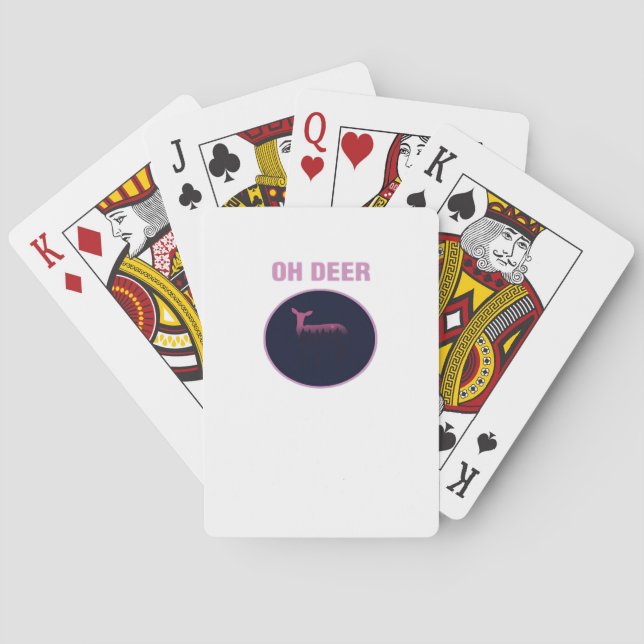 Baraja De Cartas Oh Deer Estética Moderna  (Reverso)