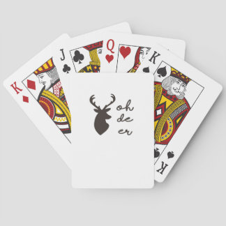 Baraja De Cartas Oh Deer Estilo Gráfico Moderno