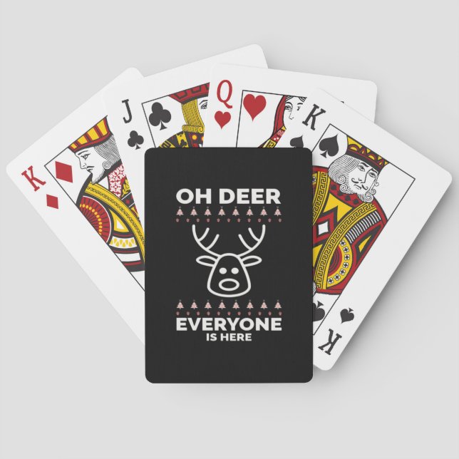 Baraja De Cartas Oh Deer Everyone Is Here Modern Style  (Reverso)