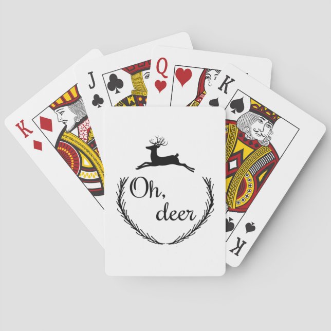 Baraja De Cartas Oh Deer Funny Style Design  (Reverso)