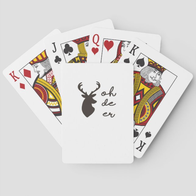 Baraja De Cartas Oh Deer Modern Graphic Style  (Reverso)