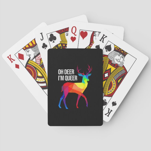 Baraja De Cartas Oh Deer Queer LGBT Pride Celebration Design  (Reverso)