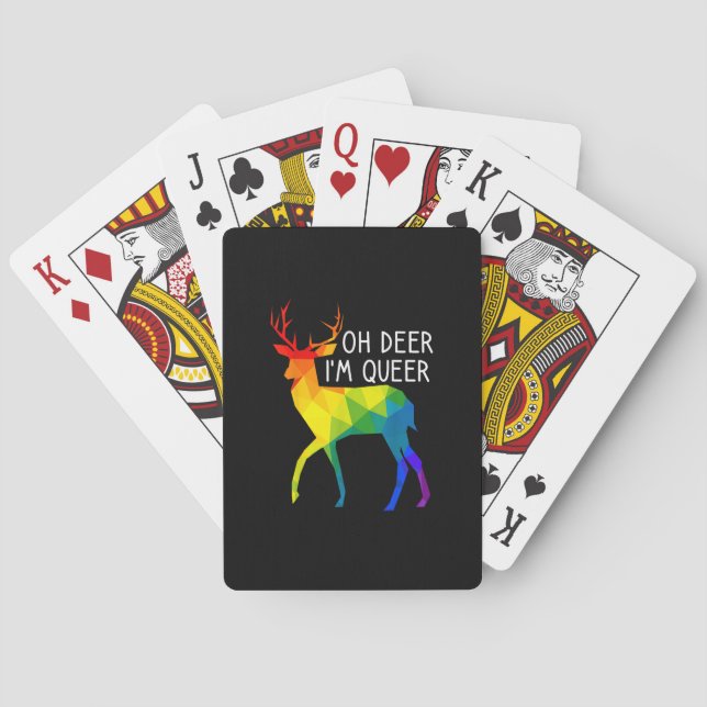 Baraja De Cartas Oh Deer Queer LGBTQ Pride Celebration Month  (Reverso)