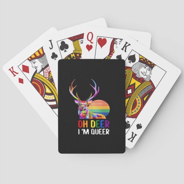 Baraja De Cartas Oh Deer Queer Minimal Modern Style  (Reverso)