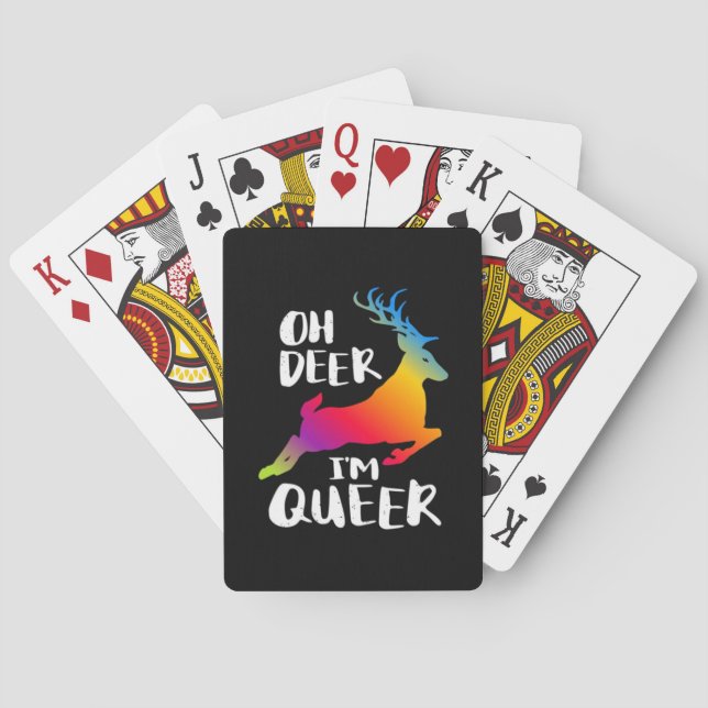 Baraja De Cartas Oh Deer Queer Pride Minimal Artistic Style  (Reverso)