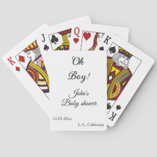 Baraja De Cartas oh niño chica bebé ducha añada nombre fecha año lu