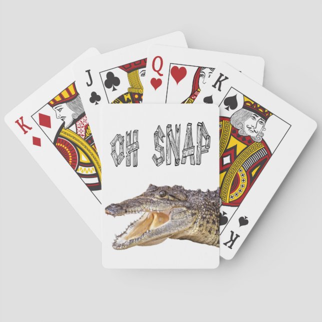 Baraja De Cartas OH SNAP - Gator enojado (Reverso)
