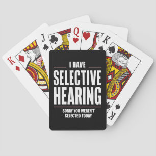 Baraja De Cartas Oír selectivamente Lo siento Dicho divertido Humor