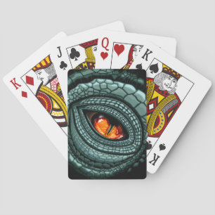 Baraja De Cartas Ojo de reptil depredador primitivo