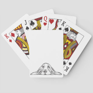 Baraja De Cartas ojos de perrito simple blanco negro