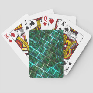 Baraja De Cartas "Ojos enmarcados de color verde", arañazos y ralla