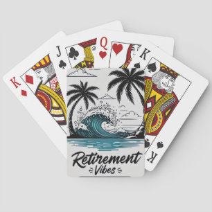 Baraja De Cartas Ola de Playa Tropical & Palma
