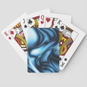 Baraja De Cartas Ola de seda azul