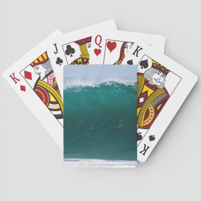 Baraja De Cartas Ola turquesa del océano (Reverso)