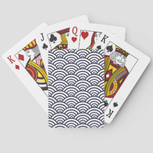 Baraja De Cartas Olas Azules Japonesas Seigaiha Mar